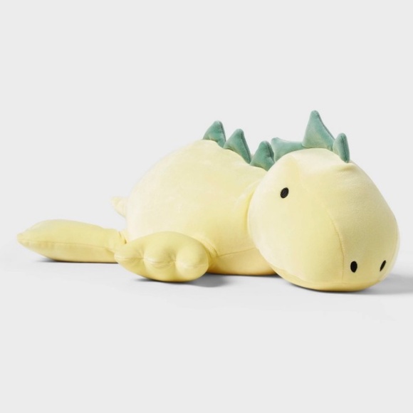 Yellow Dinosaur Weighted Plush Throw Pillow - Pillowfort - Picture 2 of 12